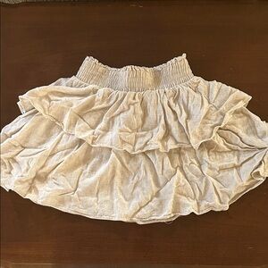 Princess Polly Cream Layered A-Line Skirt